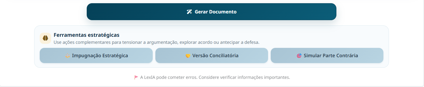 Geração do documento no LexDocs